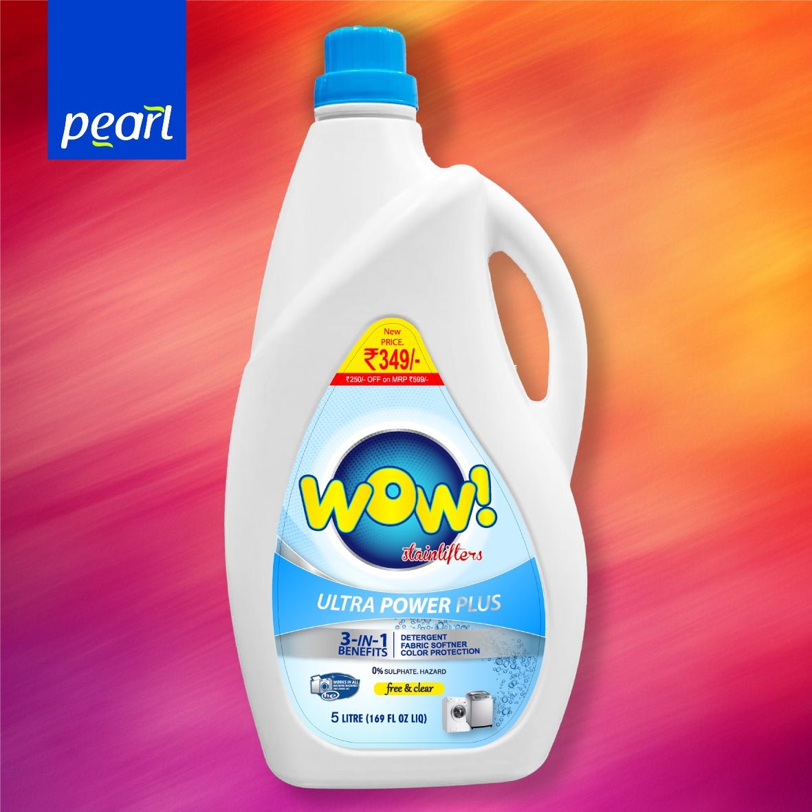 WOW Detergent Liquid 5 Litre