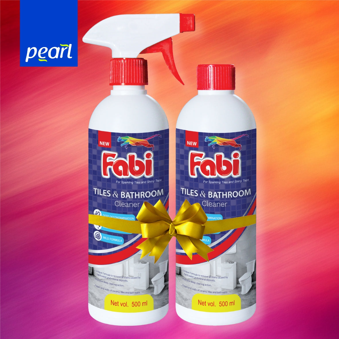 Pearl Fabi Tiles & Bathroom Cleaner 500ml(1+1 Offer)