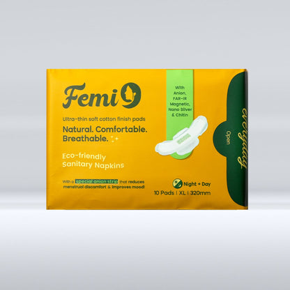 Femi9 Anion Sanitary Napkins XL(10 Cotton Pads)