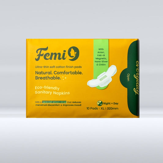 Femi9 Anion Sanitary Napkins XL(10 Cotton Pads)